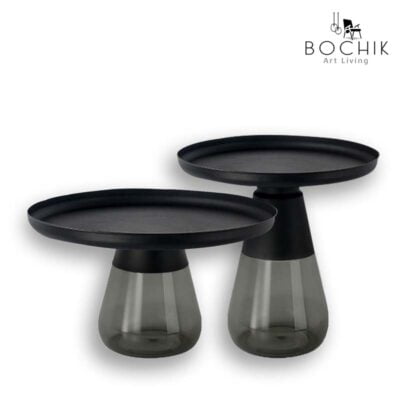 SONY-BLACK-BLACK-Ensemble-de-Tables-basse-tendance-en-verre-trempe-noir-et-plateau-en-Acier-Inoxidable-Couleur-Or
