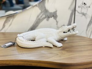 Ambiance-CROCO-WHITE-Statuette-de-crocodile-en-ceramique-couleur-blanche-