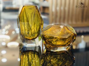 Ambiance-DIAMOND-AMBER-ORANGE-Duo-de-vases-de-luxe-en-forme-de-diamant-en-crystal-orange