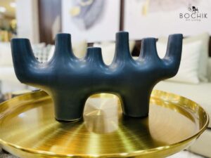 Ambiance-LAZ-L-BLACK-Vase-tres-original-en-ceramique-couleur-noire