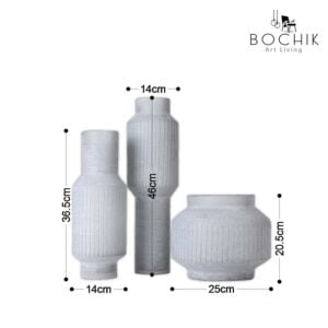 CIEL-Trio-de-vases-design-en-verre-gris-mat-Cotations