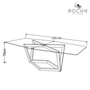 Cotations-BARRY-Table-a-manger-en-bois-chene-avec-plateau-en-verre-trempe-clair-de-12mm