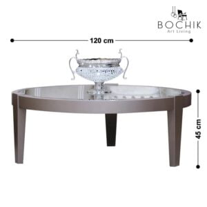 Cotations-RANIA-Table-centrale-en-bois-hetre-massif-laque-bronze-et-plateau-en-miroir-clair-ideal-pour-salon-marocain-et-moderne