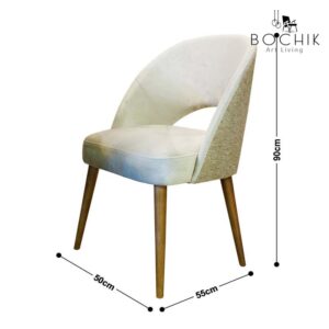DAX-Chaise-design-en-toile-et-velours-avec-pietement-en-bois-hetre-massif-vernis-noyer-cotations